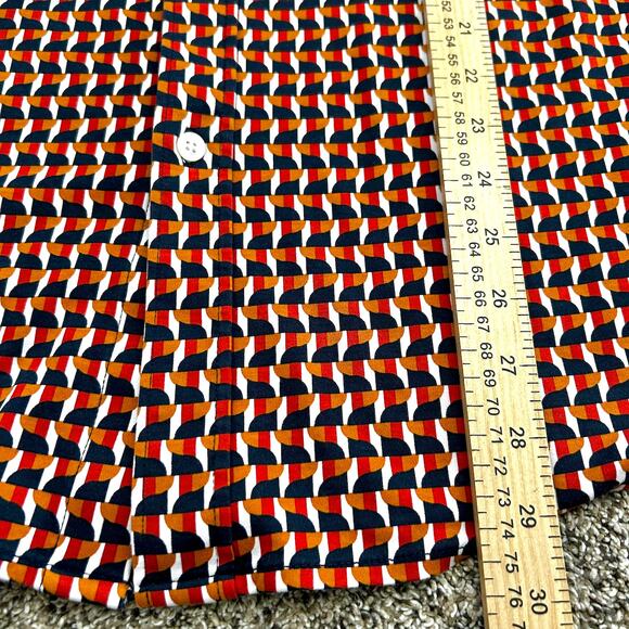 Murano Retro Liquid Gold 100% Cotton Large Normcore Dad Golf SS Button Up LARGE - Picture 6 of 6